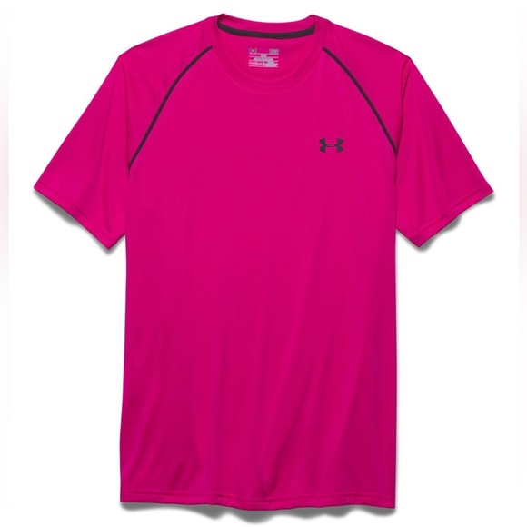 Under Armour HeatGear Pink/Fuchsia Performance Tee - Picture 9 of 9